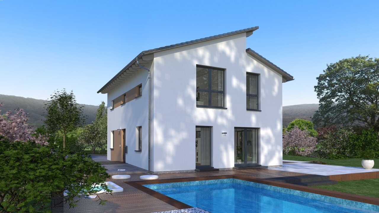 Bad Staffelstein: Einfamilienhaus mit versetztem Pultdach  Bad Staffelstein: Einfamilienhaus mit versetztem Pultdach