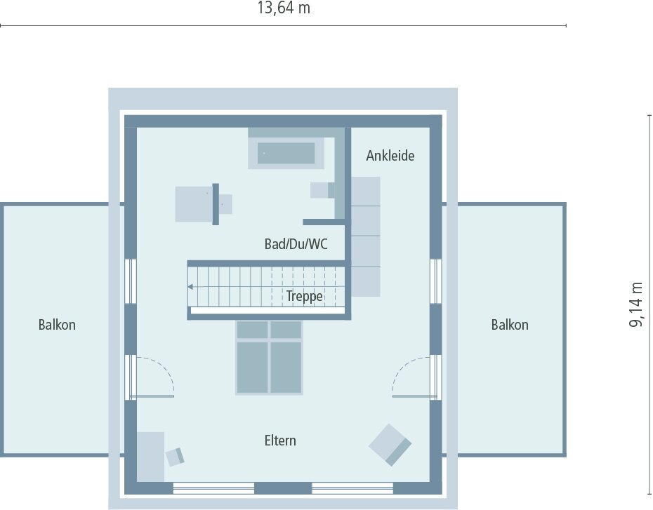 TownHouse 13-1 Pultdach DG