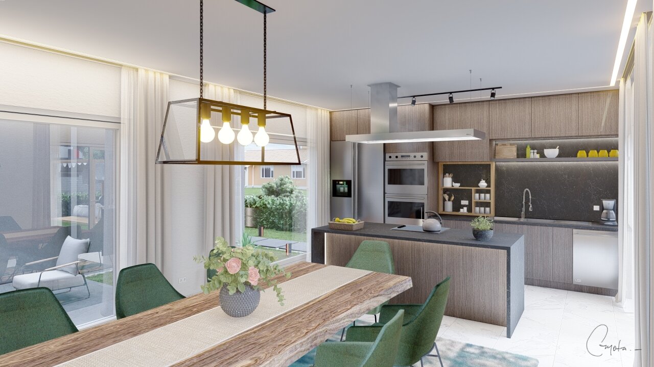 Küche+Esszimmer Hauptwohnung Küche+Esszimmer Hauptwohnung