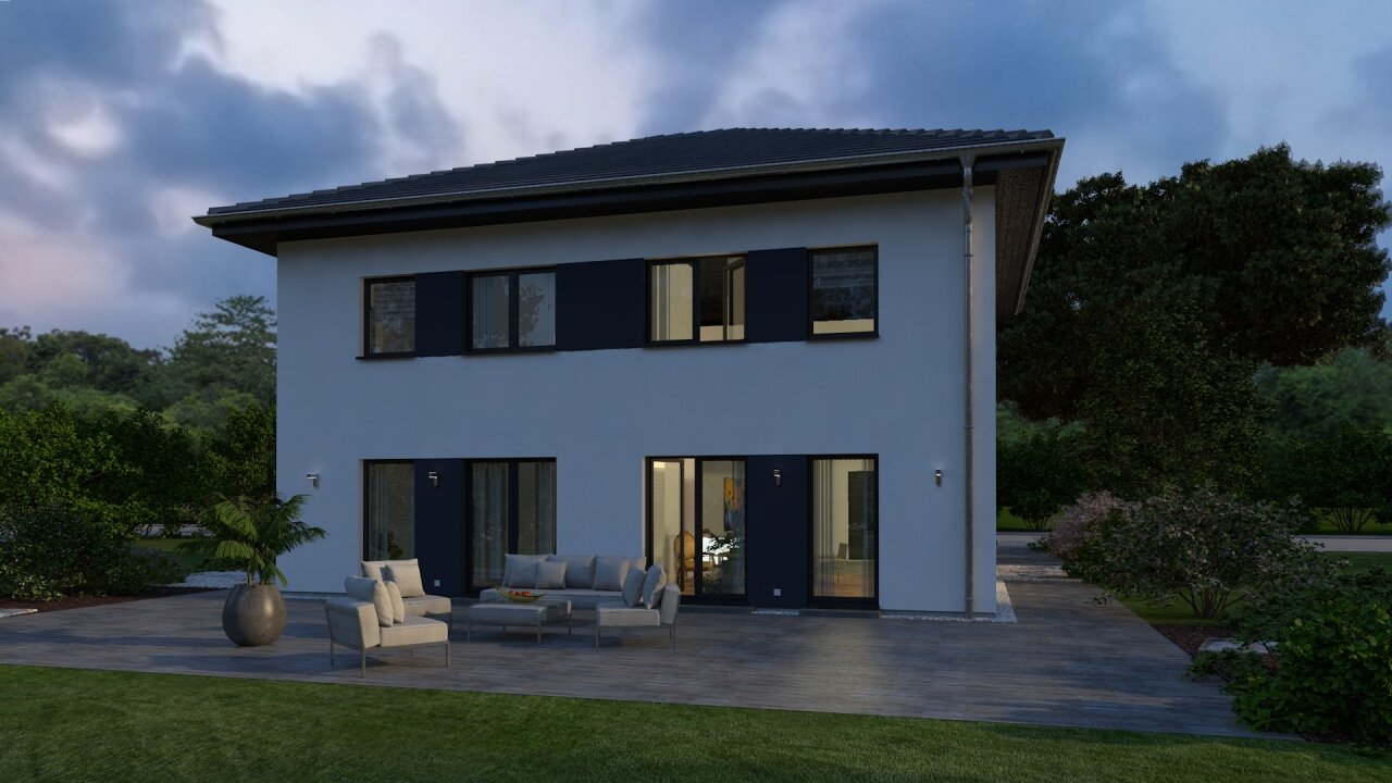 Außenansicht Garten Abend-2 Außenansicht Garten Abend-2