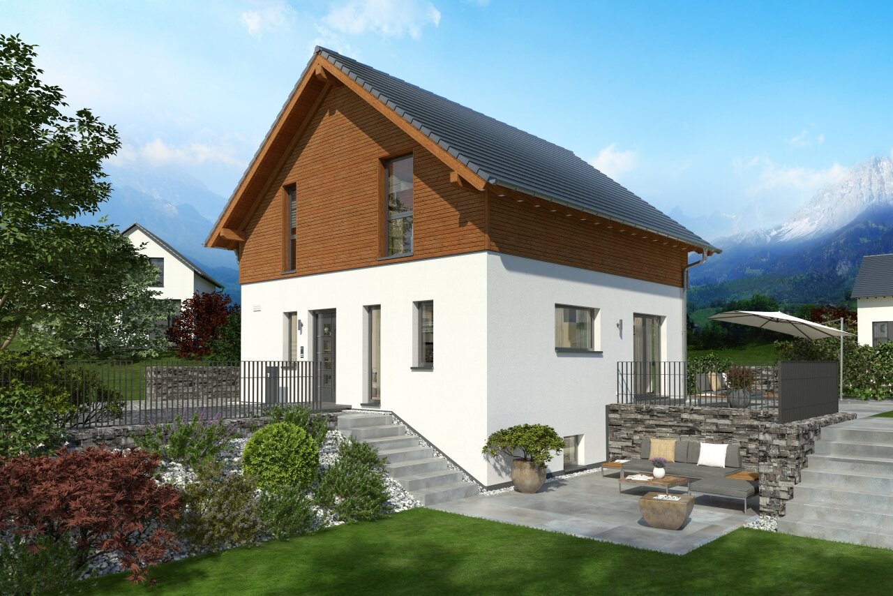Garten Eingang Tag Holzverschalung Süden Dach groß Garten Eingang Tag Holzverschalung Süden Dach groß