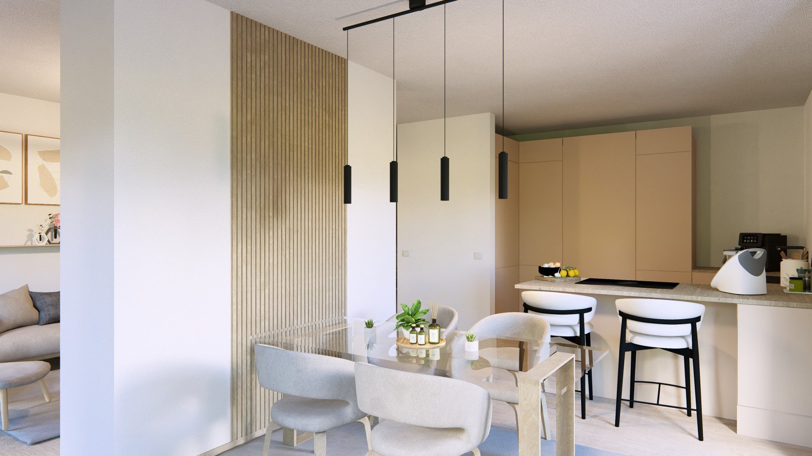 Ansicht Küche & Esszimmer