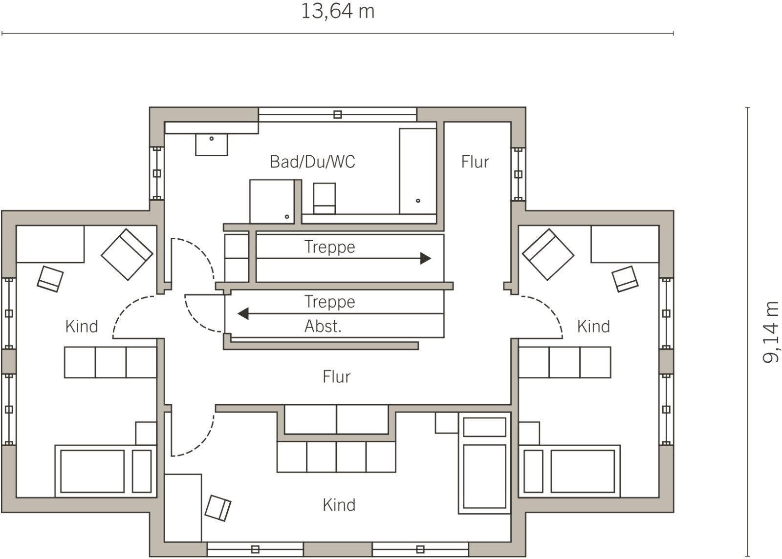 Grundriss Obergeschoss Grundriss Obergeschoss
